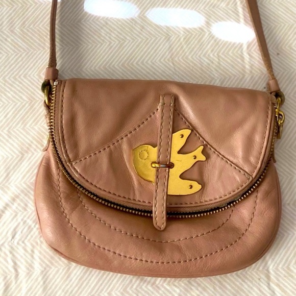 Marc by Marc Jacobs Petal To The Metal Bird Leather Flap Pouchette Crossbody Bag - Picture 4 of 7